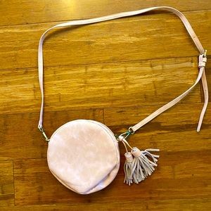 Anthropologie neutral crossbody purse with tassle